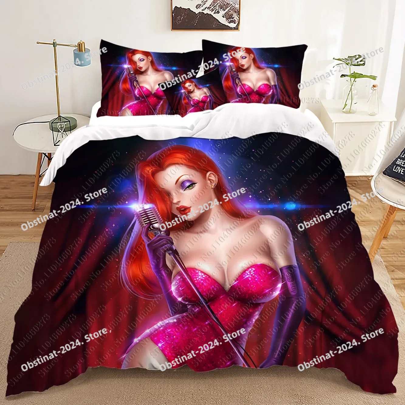 Home Textiles Classic Fashion - fashion Jessica Rabbit 3D Bedding Sets