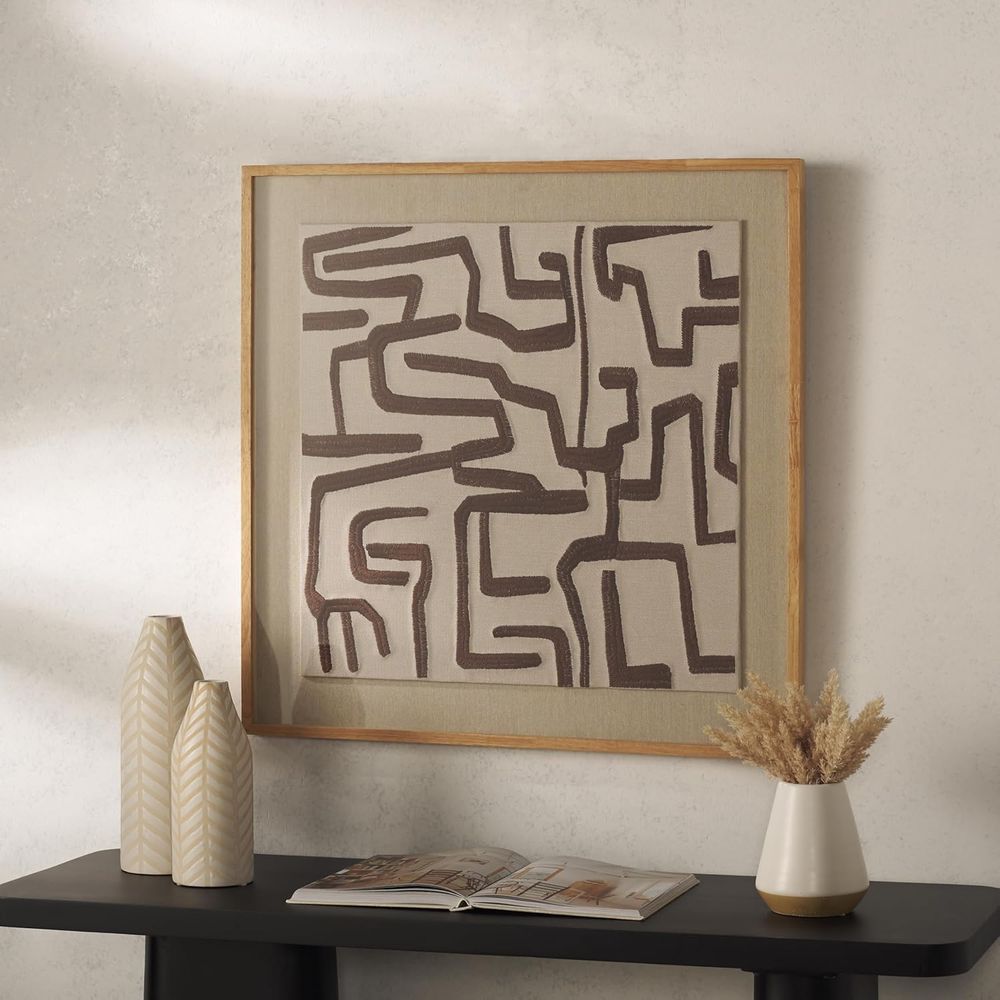 Home Art Textiles - SAFAVIEH Home Collection Tari Framed Textile