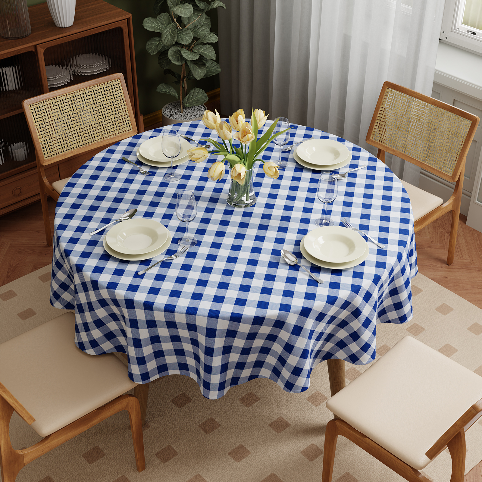 Home Textiles Direct - Polyester Fabric Home Direct Round Washable