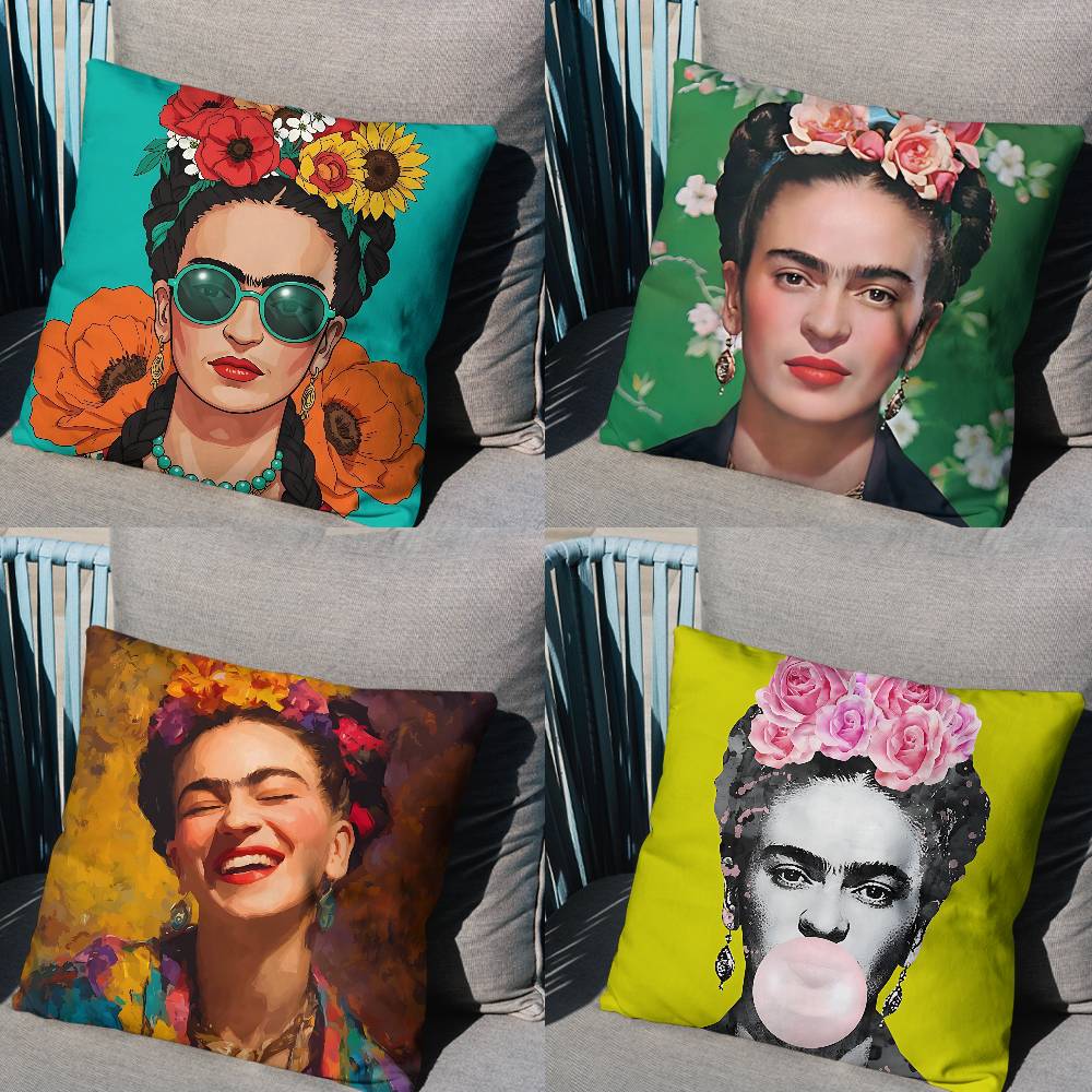 Home Art Textiles - Printed Art Frida Kahlo pillow cover