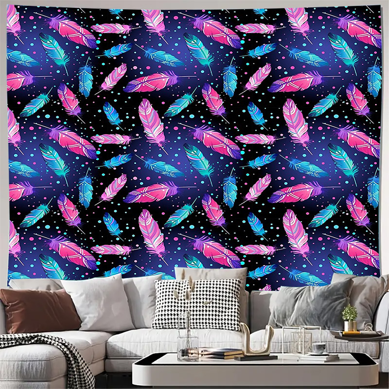 Galaxy Home Textiles - Bohemian Tapestry Feather Wall Decor Aesthetic