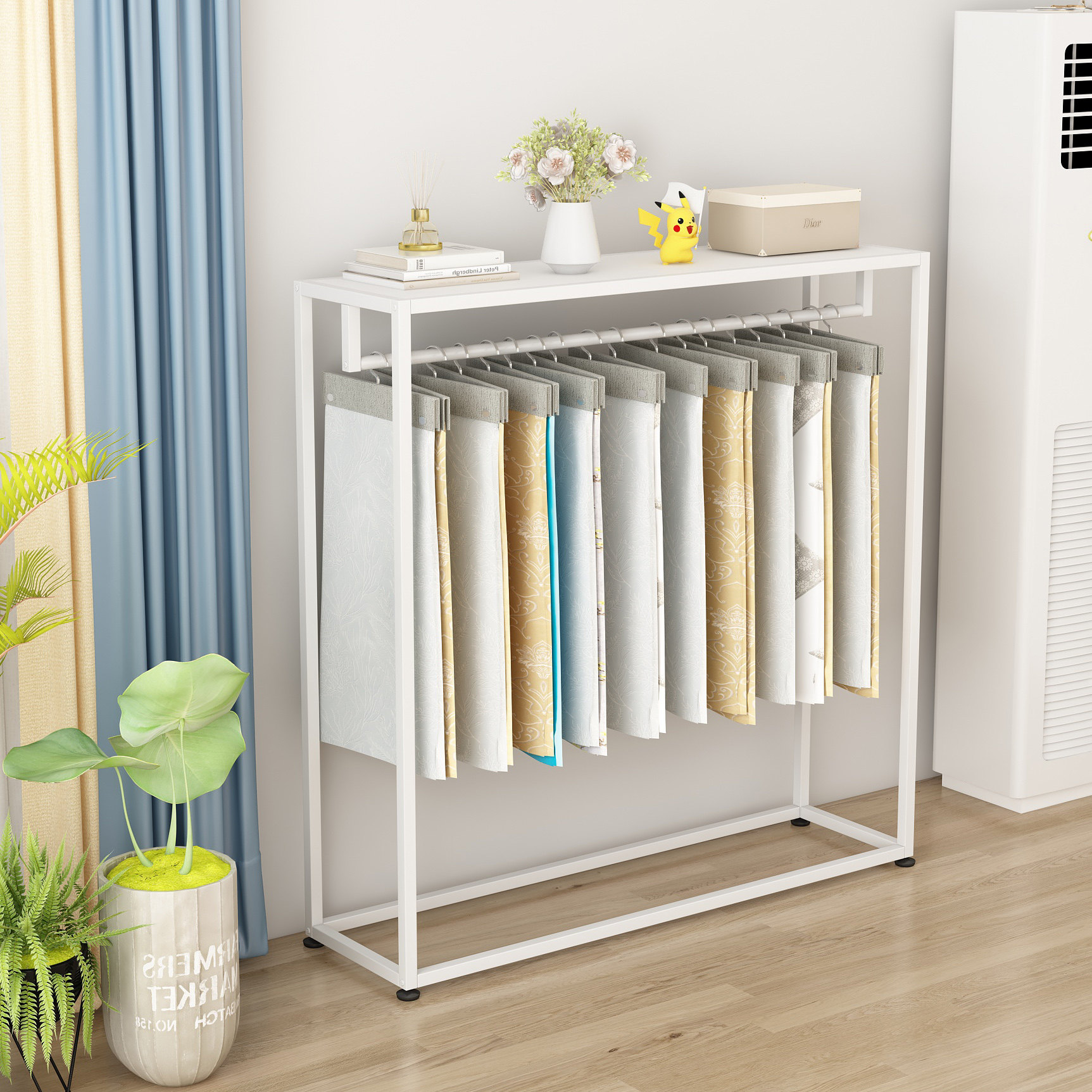 Curtain elevator display rack  - Home Textiles Exhibition review and price