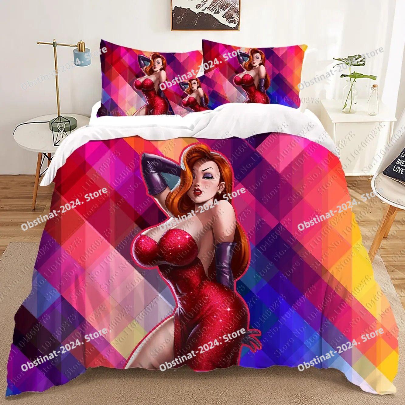 fashion Jessica Rabbit 3D Bedd - Home Textiles Classic Fashion review and price