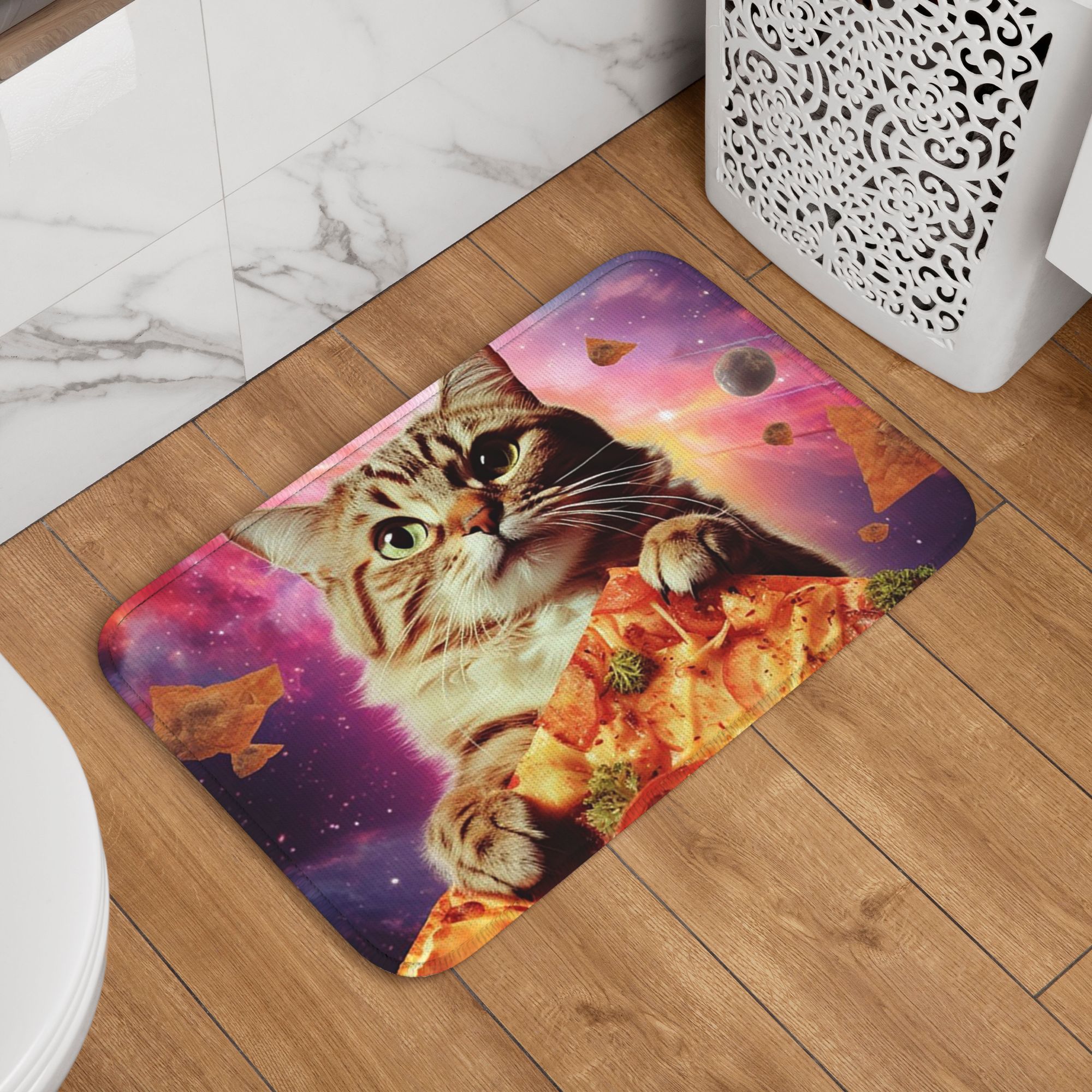 Meme Cat Galaxy Space Pizza Ju - Galaxy Home Textiles review and price