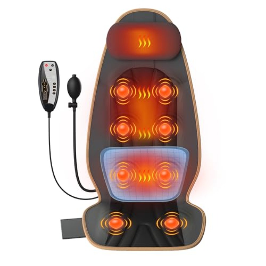 Vibration Back Massage Cushion - Heated Pad Electric review and price