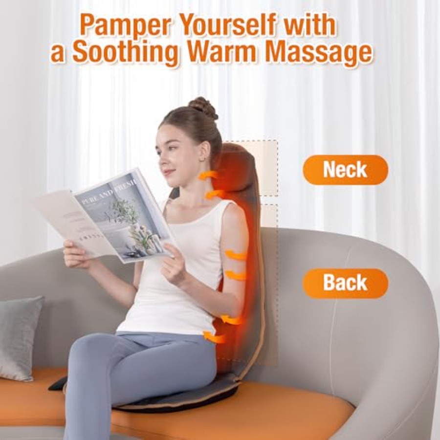 Vibration Back Massage Cushion - Heated Pad Electric review and price
