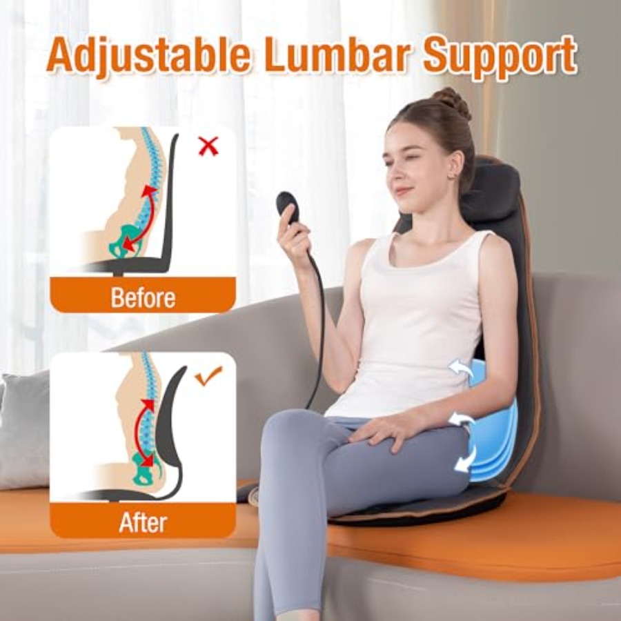 Vibration Back Massage Cushion - Heated Pad Electric review and price
