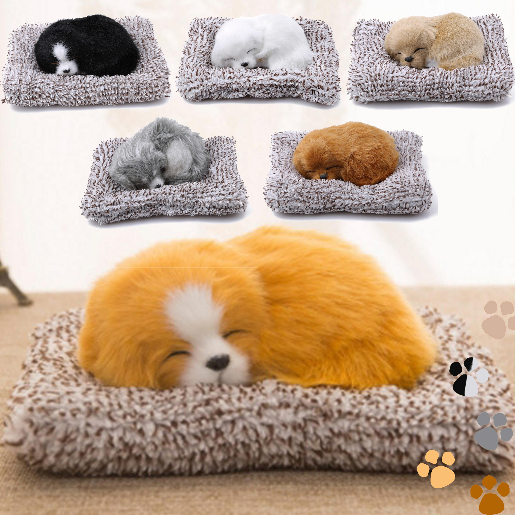 1PC Cute Lying Dog Figurine Ka - Home Art Textiles review and price