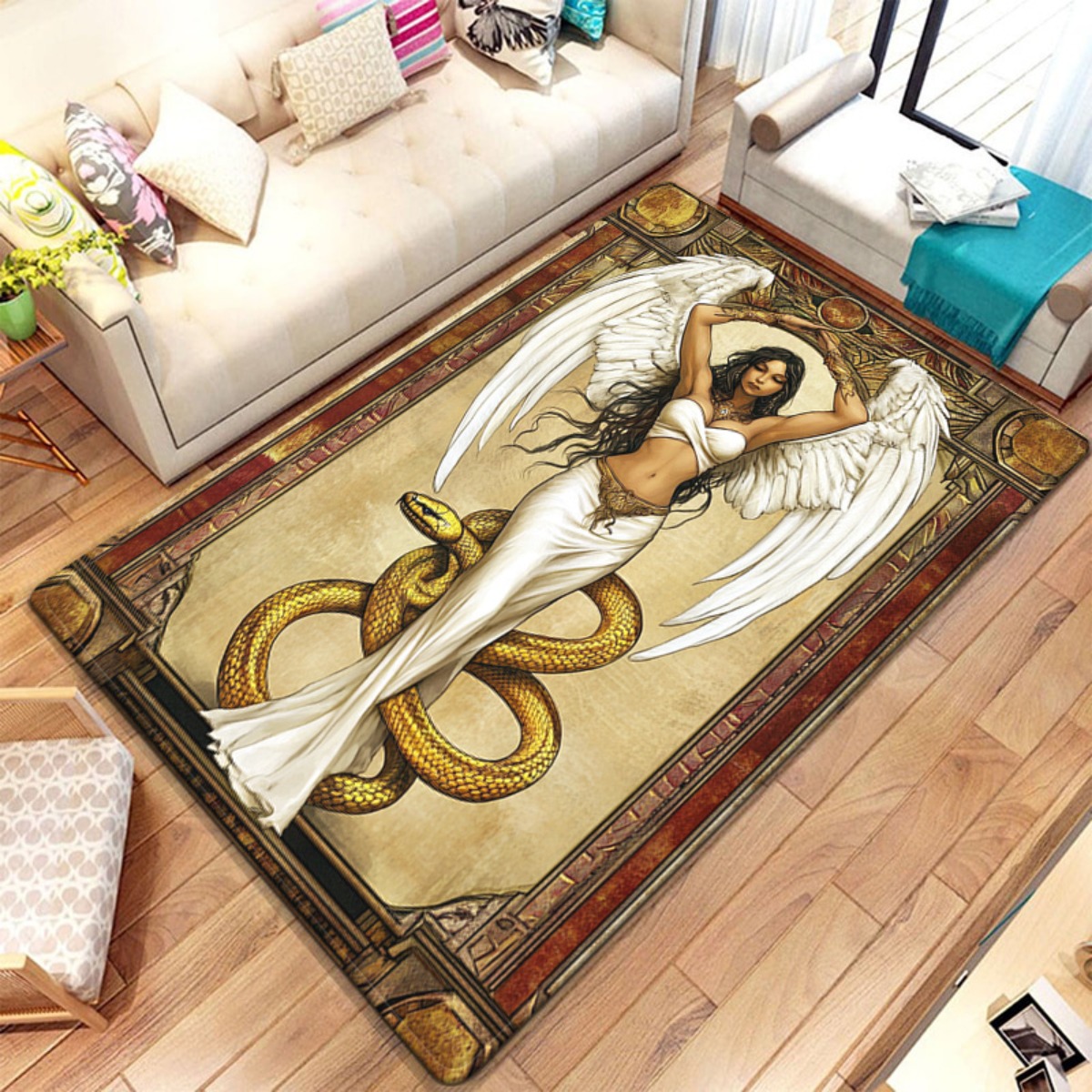 Angel Snake Golden Symbol Crys - Home Art Textiles review and price