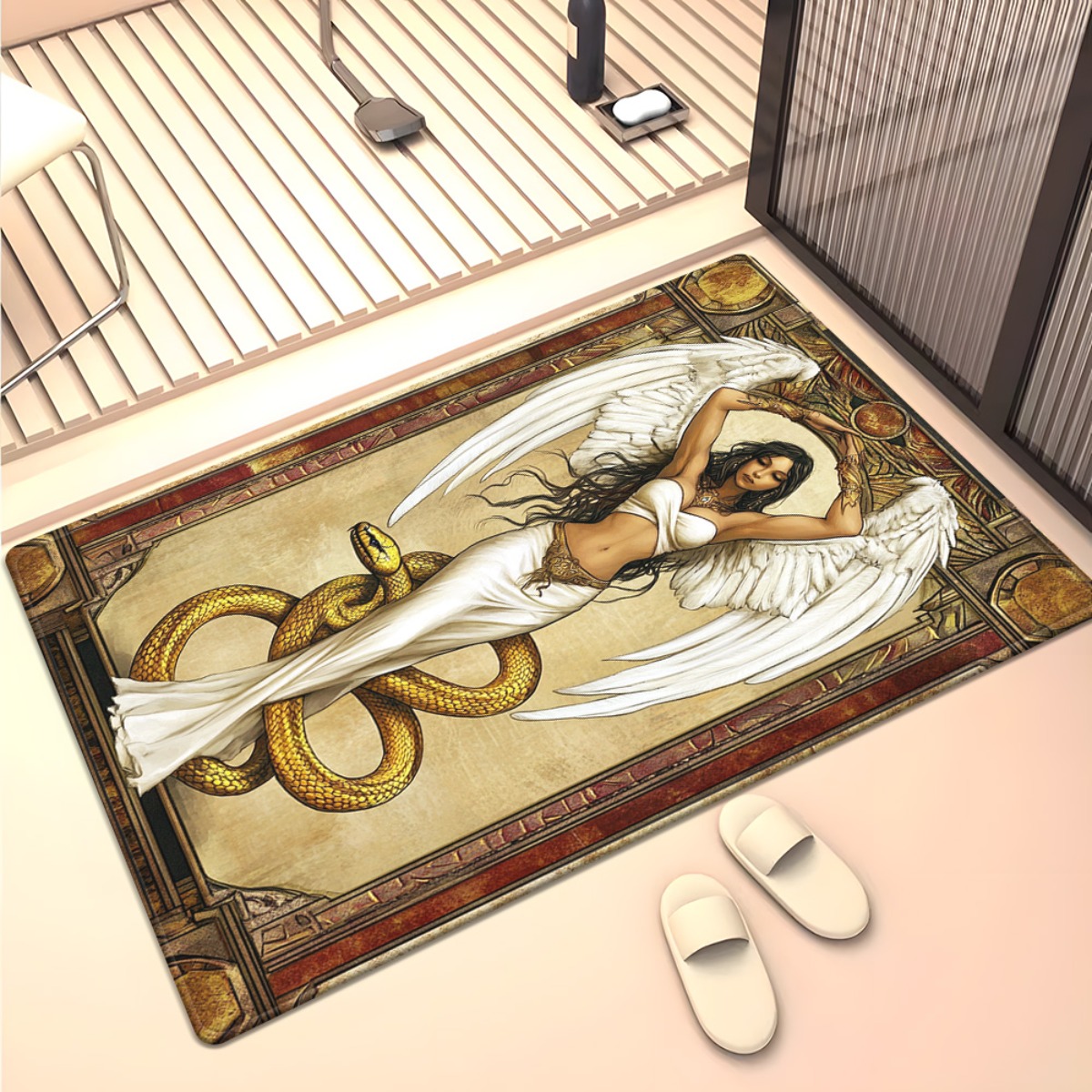 Angel Snake Golden Symbol Crys - Home Art Textiles review and price