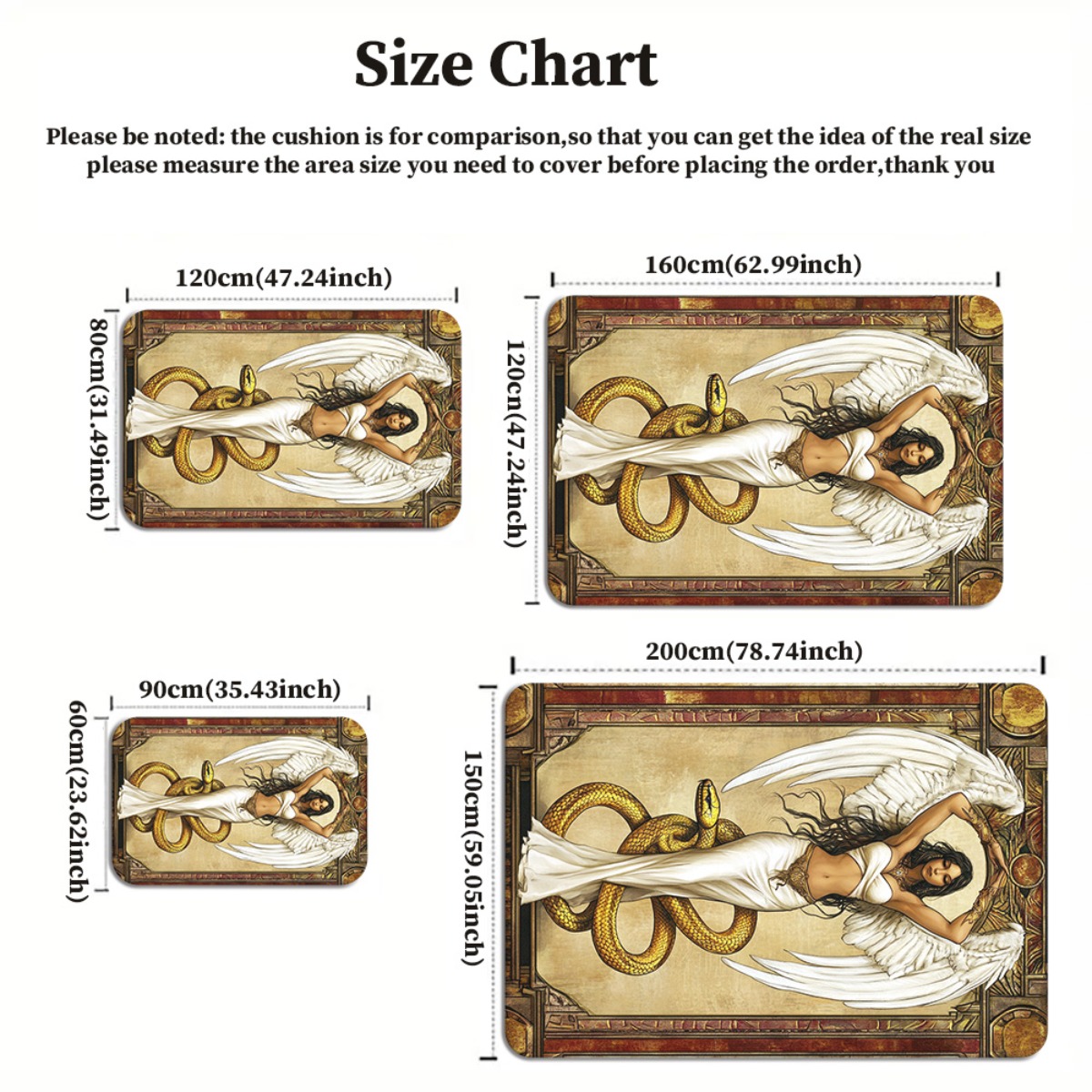 Angel Snake Golden Symbol Crys - Home Art Textiles review and price