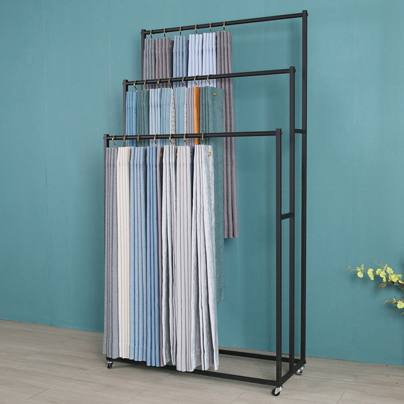 Curtain sample color card disp - Home Textiles Exhibition review and price