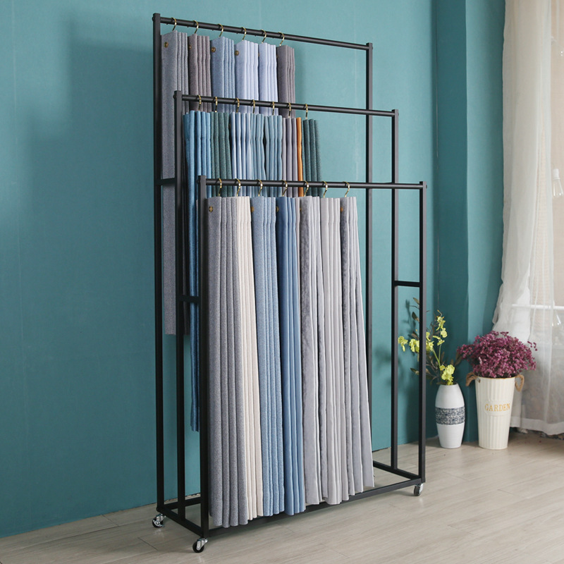Curtain sample color card disp - Home Textiles Exhibition review and price