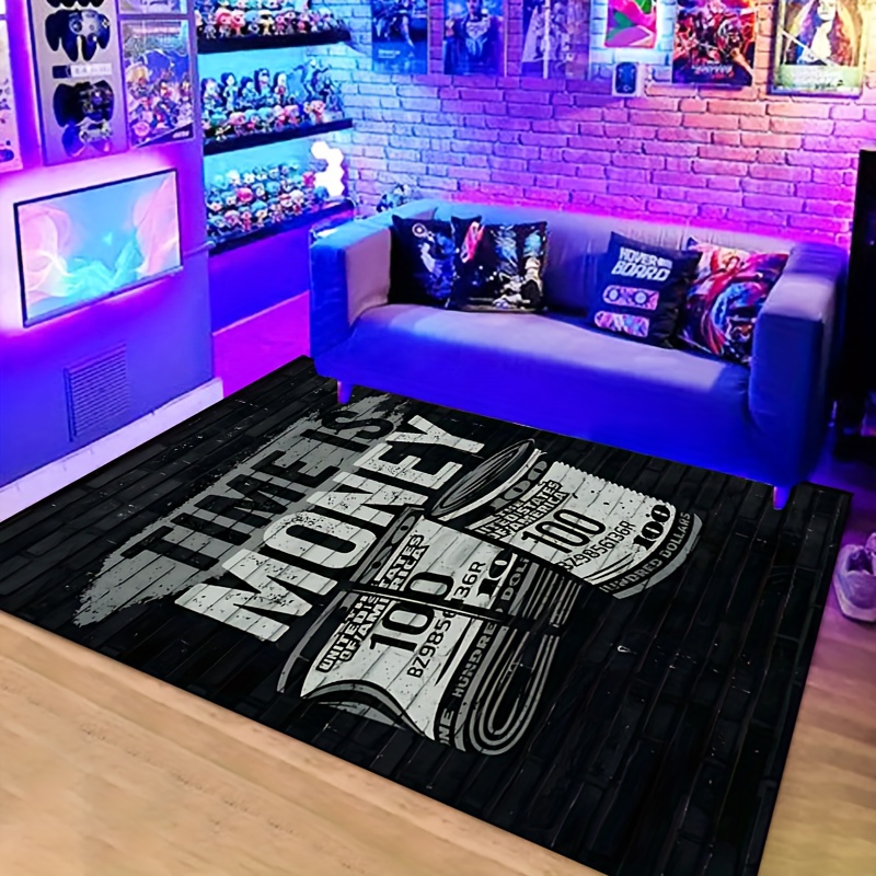 TIME IS MONEY Pop Art Area Rug - Home Art Textiles review and price