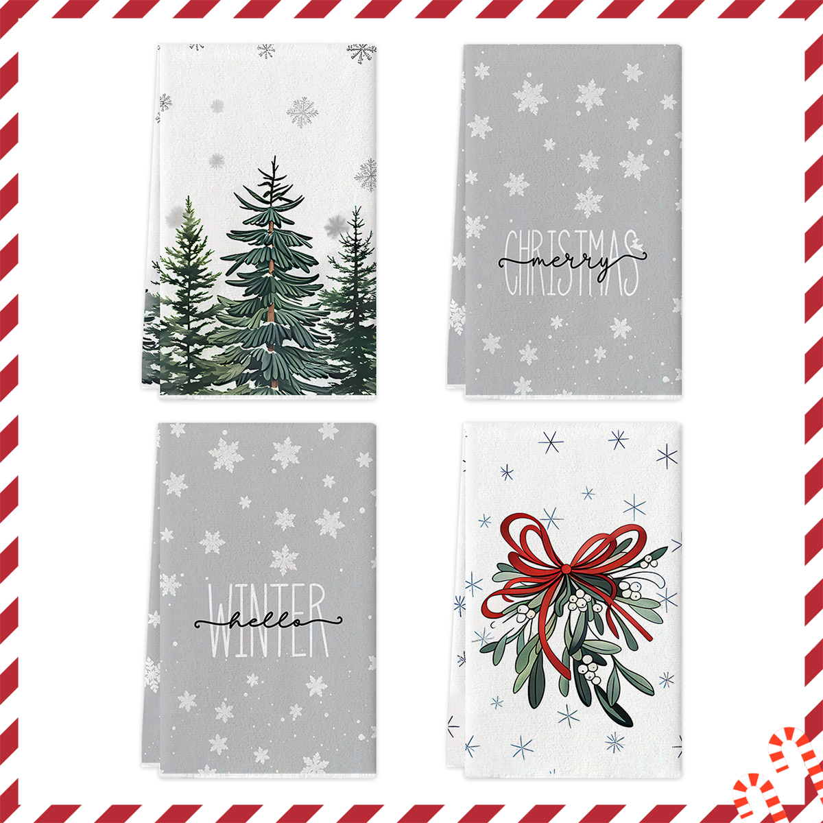 2/4/pcs Christmas Kitchen Towe - Home Textiles Towel Set review and price