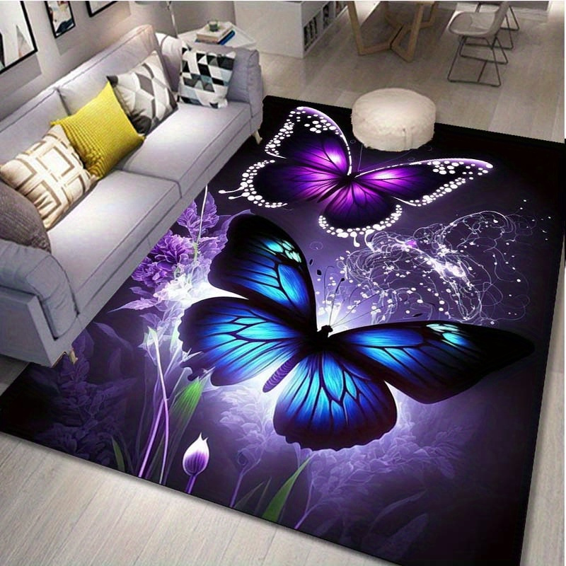Vibrant Butterfly and Purple F - Home Art Textiles review and price