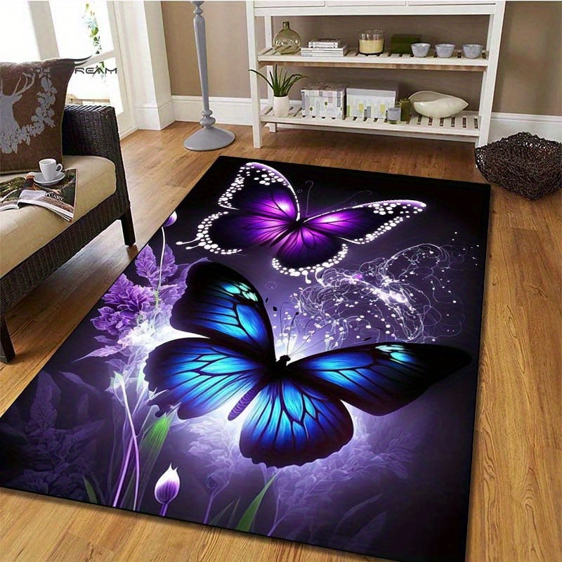 Vibrant Butterfly and Purple F - Home Art Textiles review and price