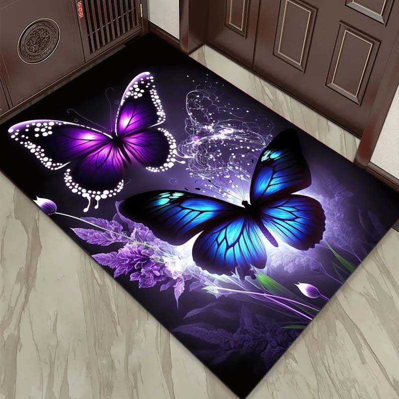 Vibrant Butterfly and Purple F - Home Art Textiles review and price