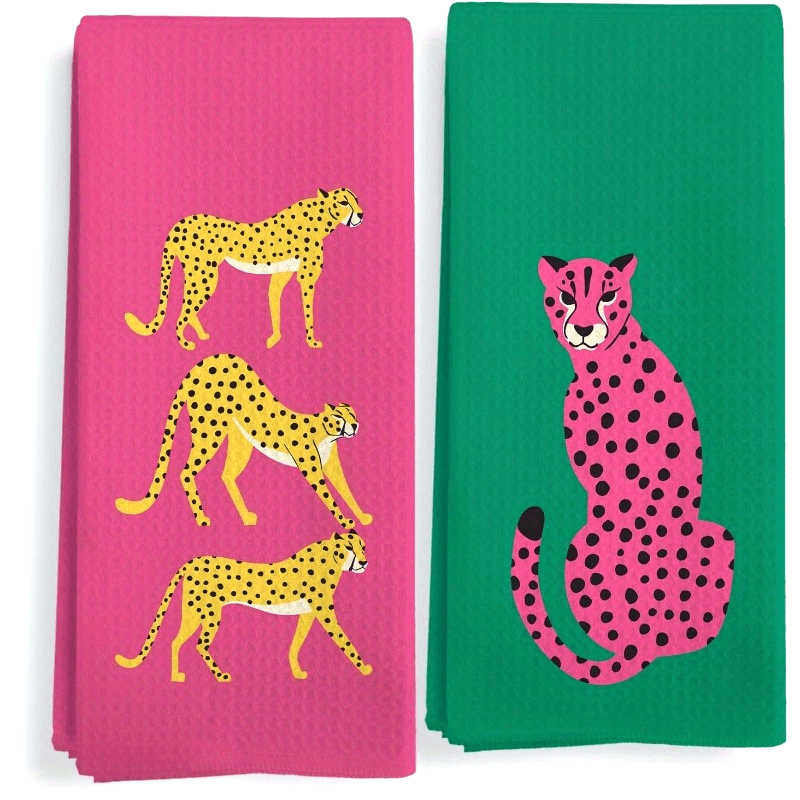 Cheetah Pattern Flannel Towel  - Home Textiles Towel Set review and price