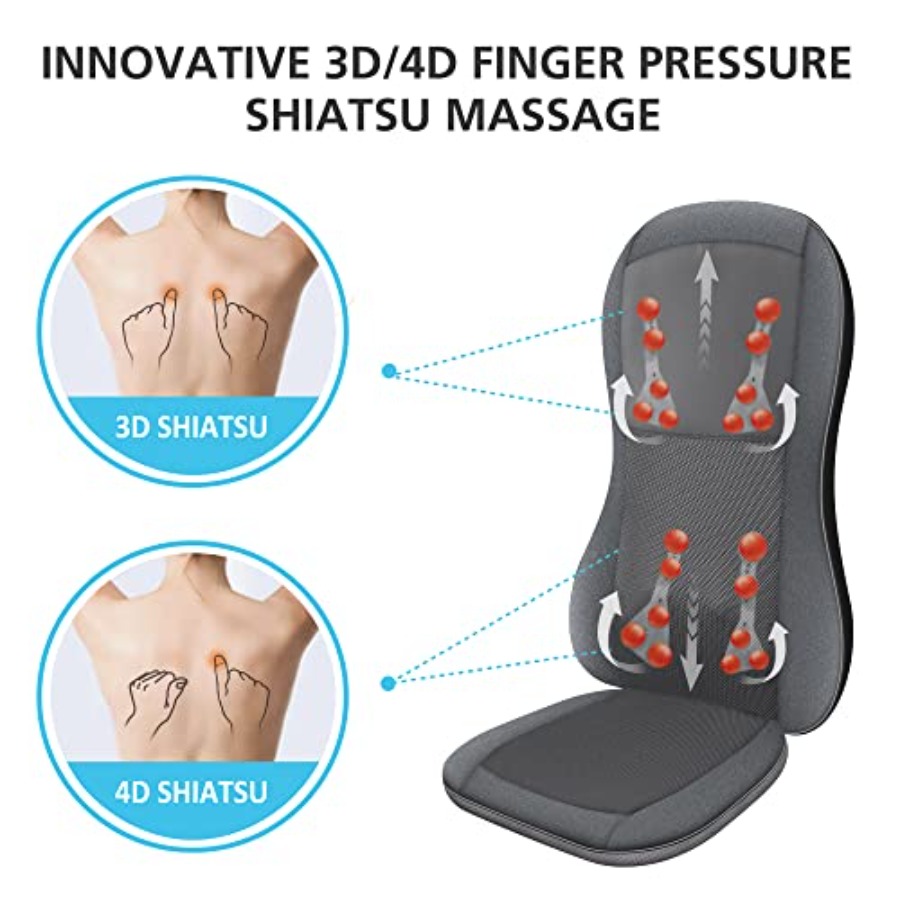 Shiatsu Full Back MassagerMass - Heated Pad Electric review and price