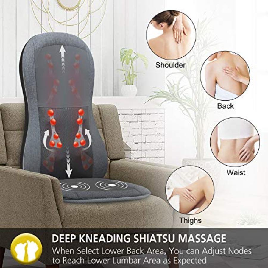 Shiatsu Full Back MassagerMass - Heated Pad Electric review and price