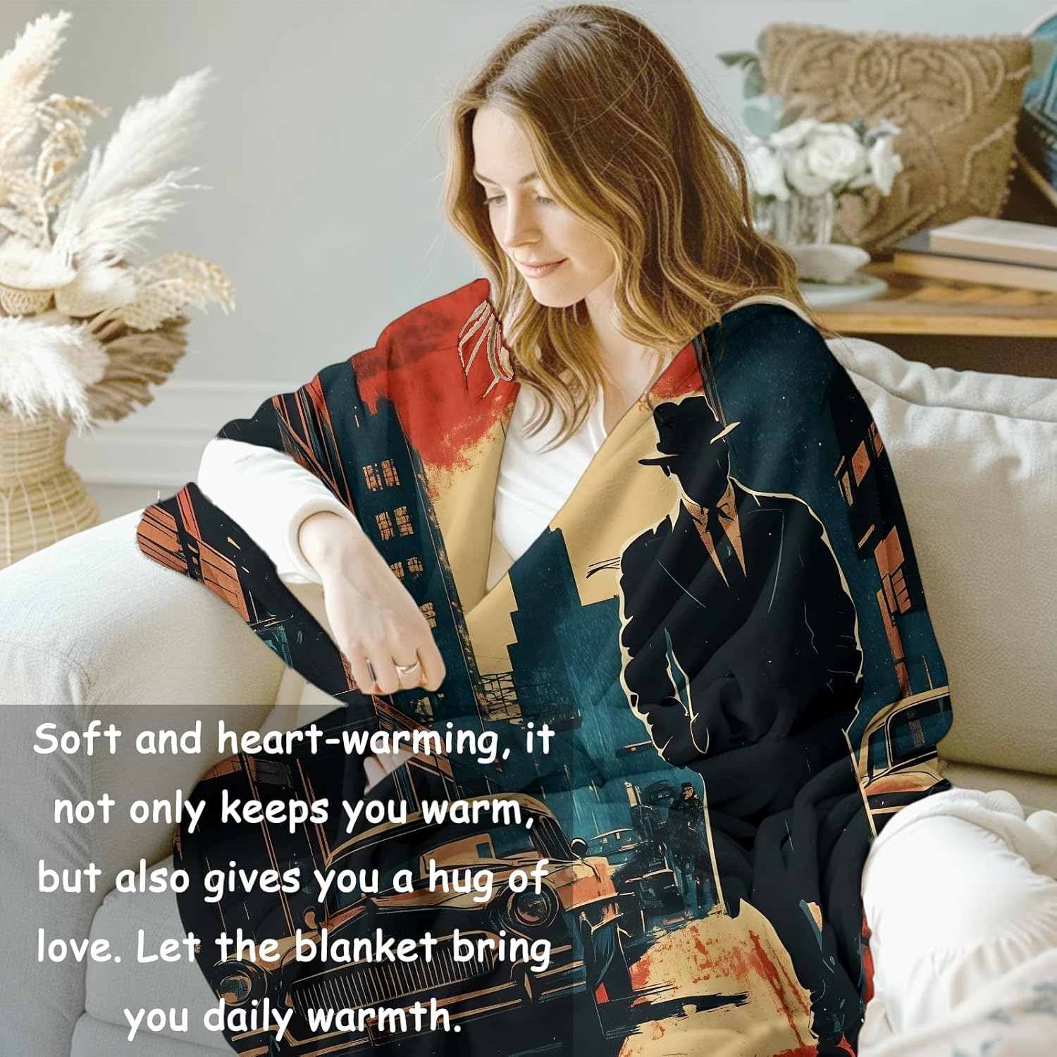 Noir Detective Blanket Gifts f - Home Textile review and price
