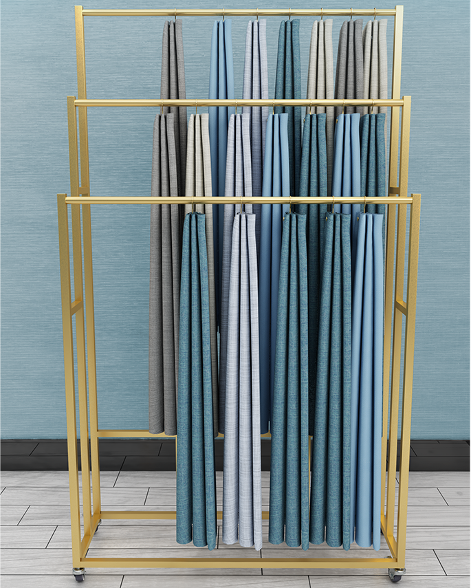 Mobile curtain display frame s - Home Textiles Exhibition review and price