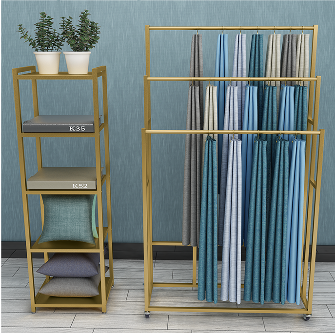 Mobile curtain display frame s - Home Textiles Exhibition review and price
