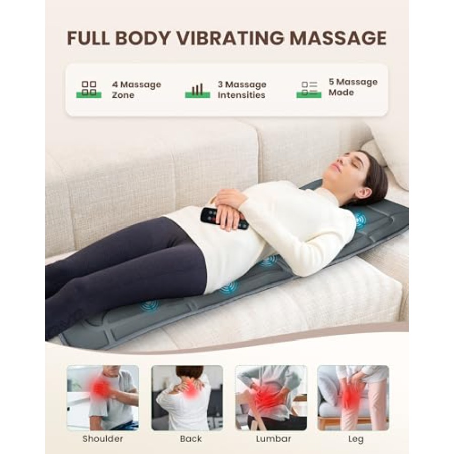 Full Body Massage Mat with Hea - Heated Pad Electric review and price