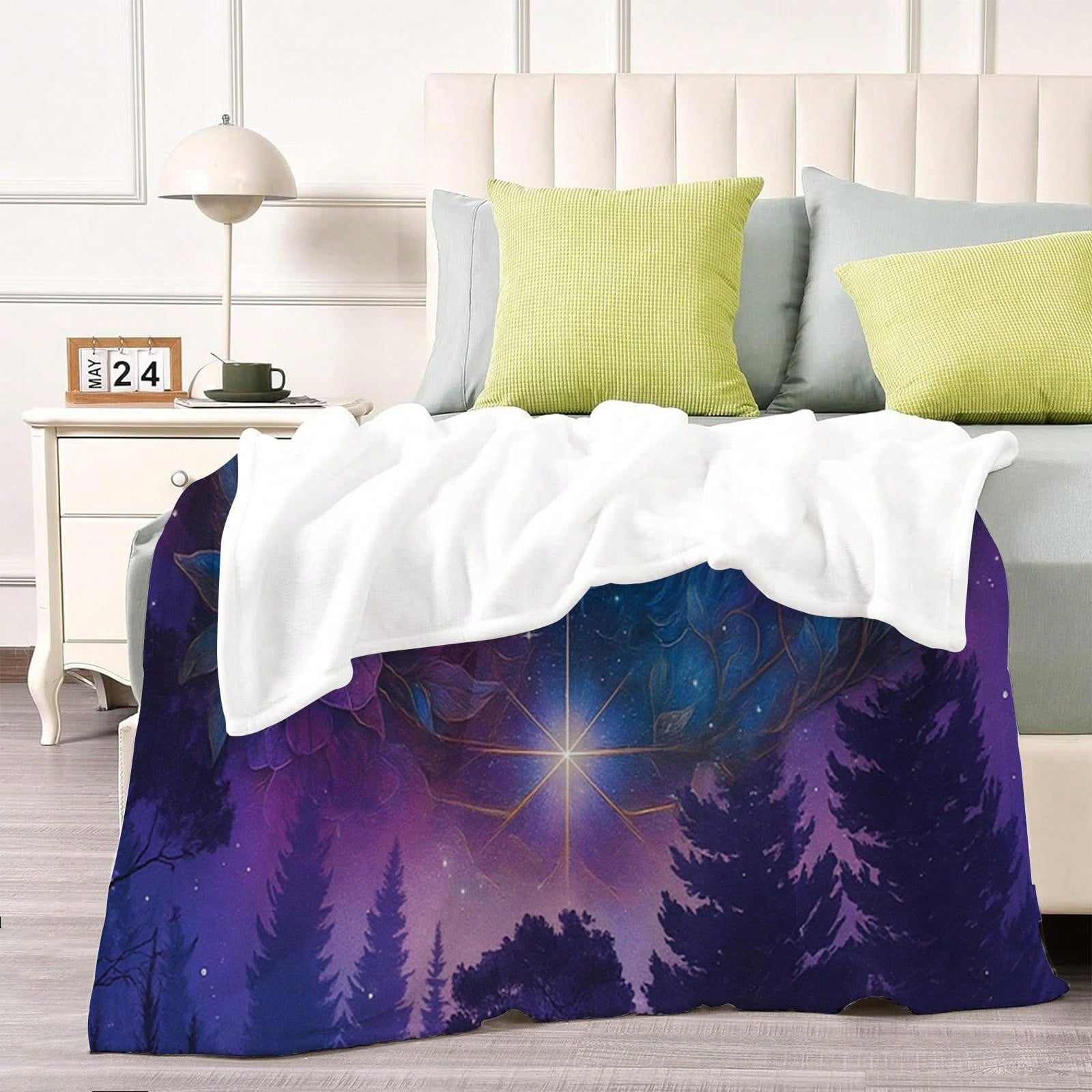 Galaxy Wolf Pattern Flannel pr - Galaxy Home Textiles review and price